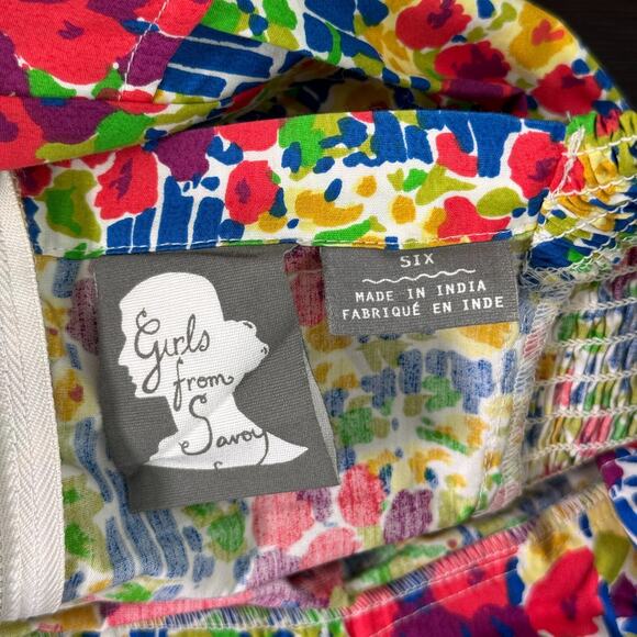 Anthropologie Girls From Savoy Dress Womens 6 Floral Sundress Retro Rockabilly - Picture 3 of 12